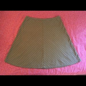 Adorable green striped linen skirt